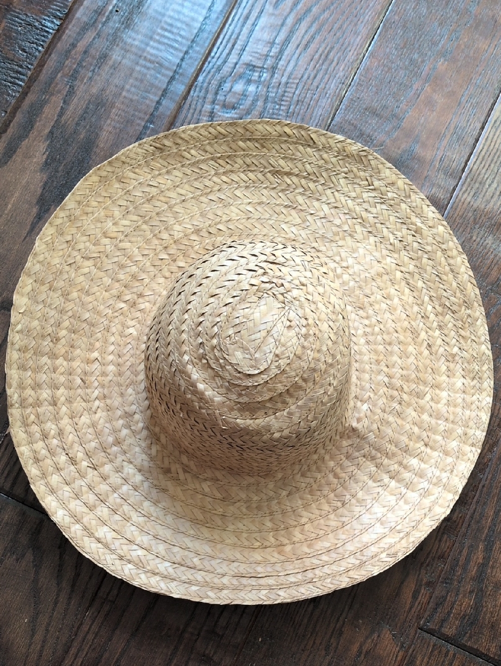 J. CREW I Vintage Woven Straw Wide Brim Sun Hat - Picture 2 of 10
